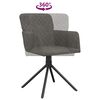 vidaXL Chaises pivotantes à manger lot de 2 Gris foncé Velours