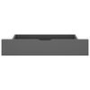 vidaXL Cadre de lit avec 2 tiroirs Gris fonc&eacute; Bois pin massif 90x200cm