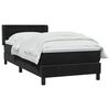 vidaXL Sommier &agrave; lattes de lit avec matelas noir 90x220 cm velours
