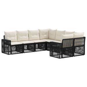 vidaXL Ensemble de canap&eacute; de jardin 8 pc 8-Nombre de places