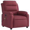 vidaXL Fauteuil de massage inclinable &eacute;lectrique Rouge bordeaux Tissu