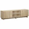 vidaXL Meuble TV 140 x 34,5 x 40 cm Ch&ecirc;ne Sonoma Bois d'ing&eacute;nierie