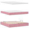 vidaXL Lit de Rangement avec matelas Rose 160 x 200 cm Velours
