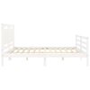 vidaXL Cadre de lit sans matelas blanc 200x200 cm bois massif