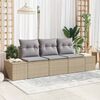 vidaXL Ensemble de canap&eacute; de jardin 3 pcs Beige et Gris clair