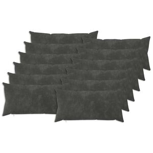 vidaXL Housse de coussin 12 pcs HEERLEN Anthracite 40 x 80 cm