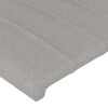 vidaXL T&ecirc;te de lit avec oreilles Gris clair 203x16x78/88 cm Tissu
