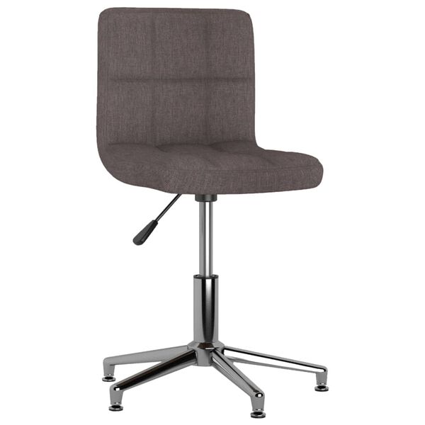 vidaXL Chaise pivotante de salle &agrave; manger Taupe Tissu
