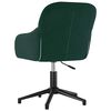 vidaXL Chaise pivotante de bureau Vert fonc&eacute; Velours