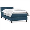 vidaXL Sommier &agrave; lattes de lit et matelas bleu fonc&eacute; 100x220cm velours