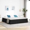 vidaXL Lit avec rangement et matelas Noir 200 x 200 cm Polyester