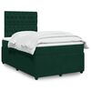 vidaXL Sommier &agrave; lattes de lit avec matelas vert fonc&eacute; 120x190 cm