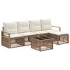 vidaXL Ensemble de canap&eacute; de jardin 6 pcs Beige polyrotin