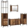 vidaXL Ensemble d'armoire de salle de bain 4 pc Bois ancien