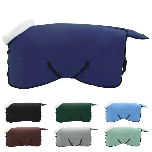 vidaXL Couverture &Eacute;quine Bleu marine 145 cm Fleece polaire