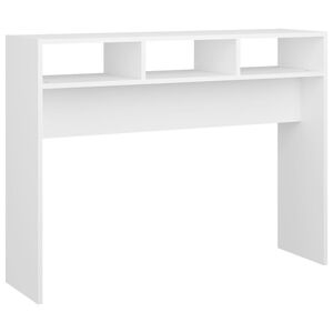 vidaXL Table console blanc 105x30x80 cm bois d'ing&eacute;nierie
