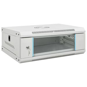 vidaXL Coffret de r&eacute;seau mural 4U 19" IP20 53x40x21 cm