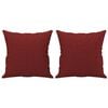 vidaXL Canap&eacute; 2 places et oreillers et coussins Bordeaux 120 cm Tissu