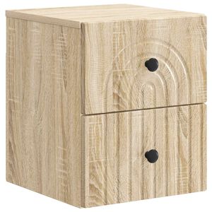 vidaXL Cabinet de chevet mural Ch&ecirc;ne Sonoma 33 x 34,5 x 40 cm