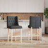 vidaXL Chaises de bar lot de 2 bois massif d'h&eacute;v&eacute;a et tissu