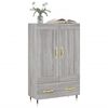 vidaXL Buffet haut sonoma gris 69,5x31x115 cm bois d'ing&eacute;nierie