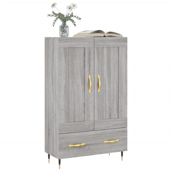 vidaXL Buffet haut sonoma gris 69,5x31x115 cm bois d'ing&eacute;nierie