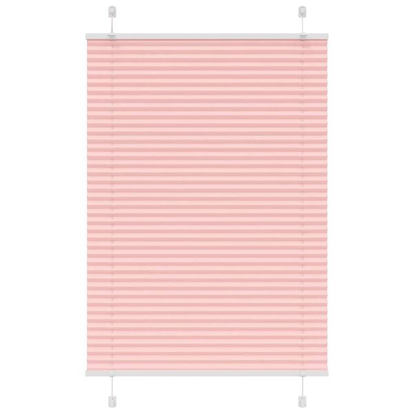 vidaXL Store pliss&eacute; rose 85x100 cm largeur du tissu 84,4 cm polyester