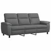 vidaXL Canap&eacute; Gris fonc&eacute; 214 x 90 x 95 cm Tissu