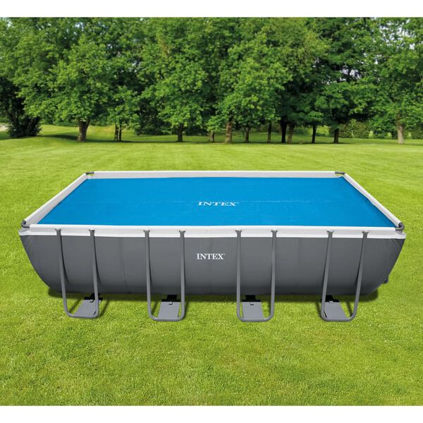 Intex Couverture solaire de piscine Bleu 538x253 cm Poly&eacute;thyl&egrave;ne