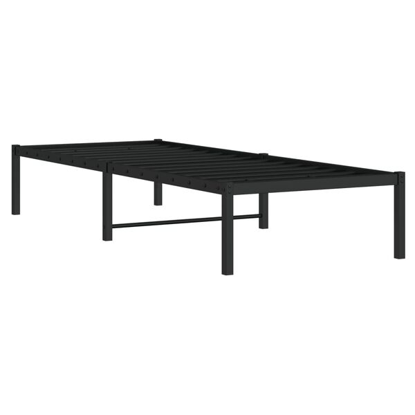 vidaXL Cadre de lit métal sans matelas noir 75x190 cm