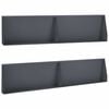 vidaXL Mur de sout&egrave;nement 4 pc 100 x 12 x 30 cm Acier Anthracite