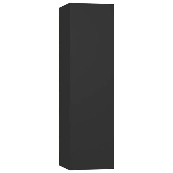 vidaXL Ensemble de meuble TV 4 pcs Noir Bois d'ing&eacute;nierie