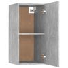 vidaXL Meuble TV Gris b&eacute;ton 30,5x30x60 cm Bois d&rsquo;ing&eacute;nierie