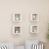 vidaXL Étagères cube murales 4 pcs Blanc brillant 22x15x22 cm