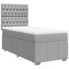 vidaXL Sommier &agrave; lattes de lit avec matelas Gris clair 100x200cm Tissu