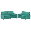 vidaXL Ensemble de Canap&eacute;s 2 pcs Turquoise Velours