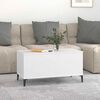 vidaXL Table basse Blanc 90x44,5x45 cm Bois d'ing&eacute;nierie