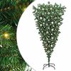 vidaXL Arbre de No&euml;l artificiel pr&eacute;-&eacute;clair&eacute; &agrave; l'envers avec ensemble de boules