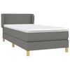 vidaXL Sommier &agrave; lattes de lit avec matelas Gris fonc&eacute; 100x200cm Tissu