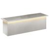 vidaXL Jardini&egrave;re de jardin avec LED Argent&eacute; 30 x 100 x 30 cm