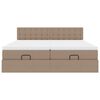VidaXL Cadre de lit ottoman et matelas cappuccino 180x200cm similicuir