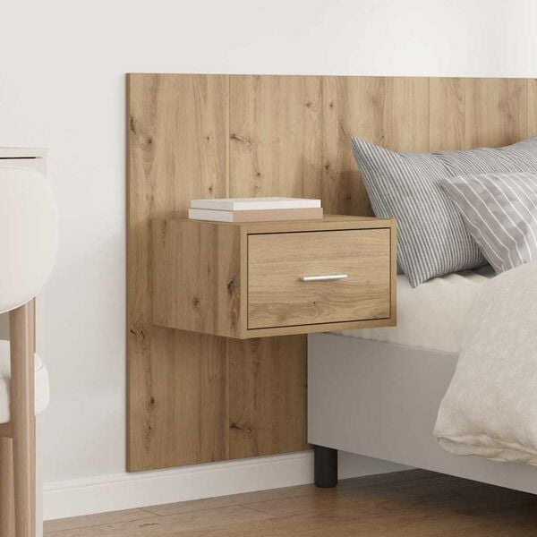 vidaXL T&ecirc;te de lit avec armoire avec tiroir 3 pcs Ch&ecirc;ne artisanal