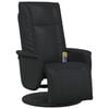vidaXL Fauteuil de massage pivotant Noir 71 x 90 x 105 cm Simili cuir