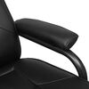 vidaXL Fauteuil TV avec repose-pied Noir Similicuir