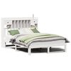 vidaXL Lit biblioth&egrave;que sans matelas blanc 135x190 cm bois pin massif
