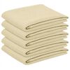 vidaXL Tissu de Table 5 pc Rectangulaire Cr&egrave;me blanc 140 x 140 cm
