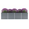 vidaXL Lit sur&eacute;lev&eacute; de jardin Acier galvanis&eacute; 320x80x77 cm Gris