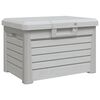 vidaXL Bo&icirc;te &agrave; coussins d'ext&eacute;rieur gris 73x50,5x46,5 cm polypropyl&egrave;ne
