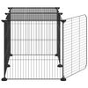 vidaXL Cage animaux de compagnie à 8 panneaux et porte Noir 35x35 cm