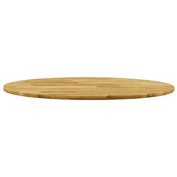 vidaXL Dessus de table Bois de ch&ecirc;ne massif Rond 23 mm 500 mm